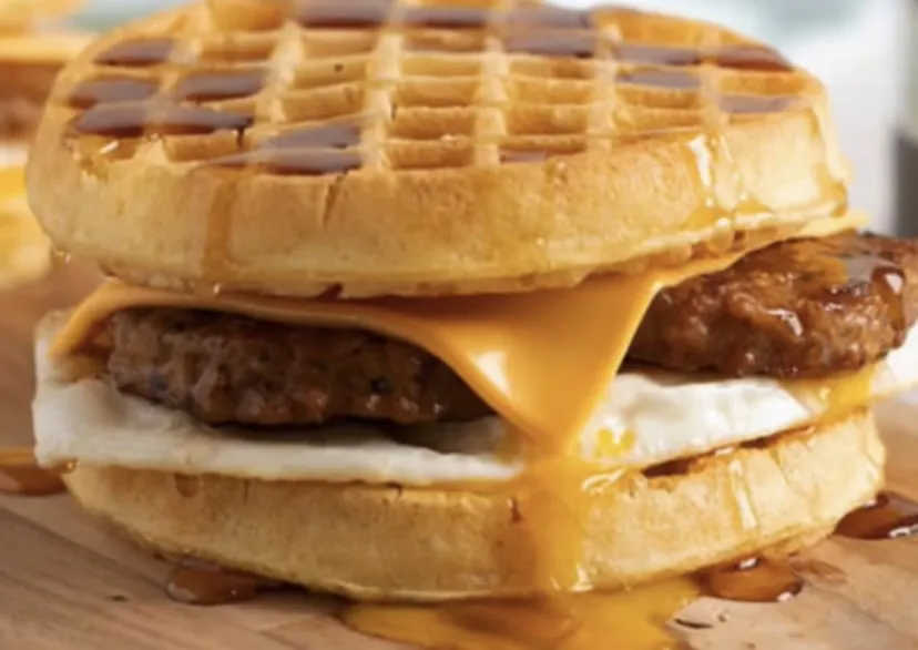 Waffle Sausage & Cheese Sandwich